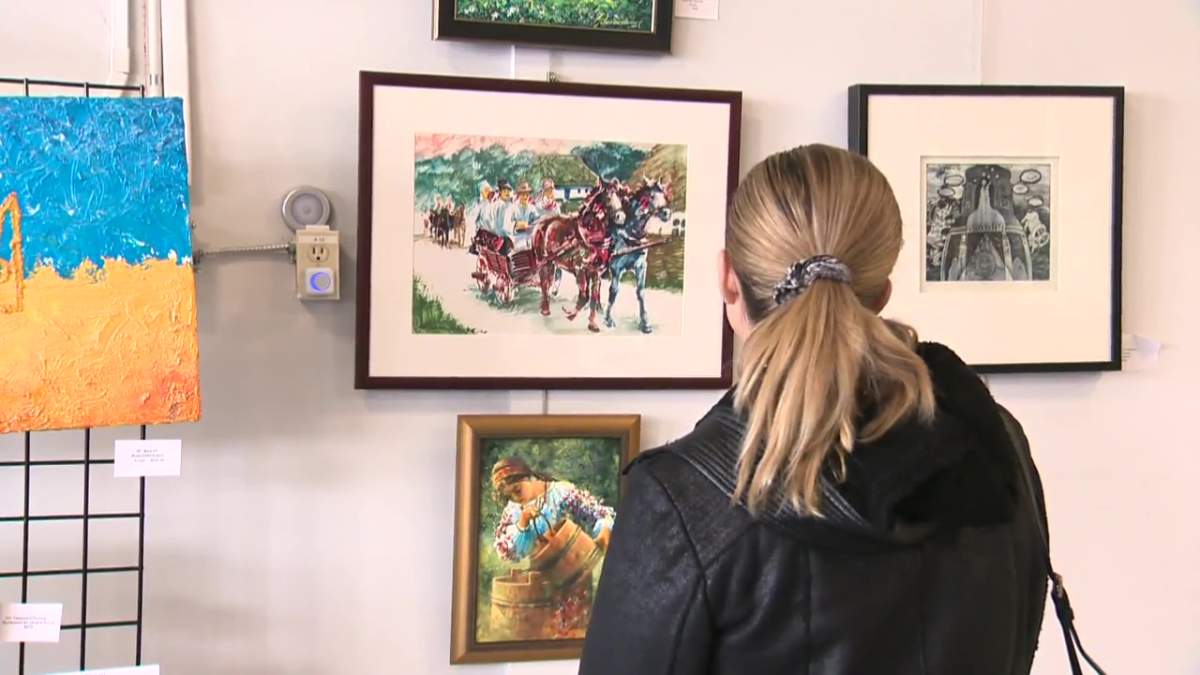 The Alberta Council for Ukrainian Arts (ACUA) held a show and sale with proceeds going to Ukraine aid Mar. 12, 2022.