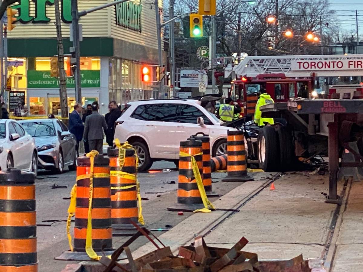 Three people are dead following a collision in Toronto’s Mimico neighbourhood, paramedics say.