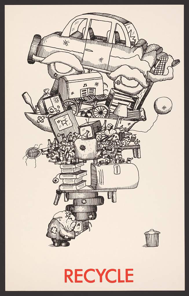 A marketing campaign from the 1970s to encourage recycling