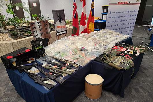 RCMP layout drugs, guns, and gang paraphernalia seized in Project Divergent.