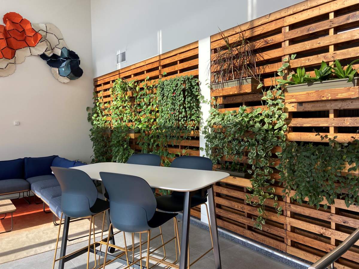 Example of living wall in common area.