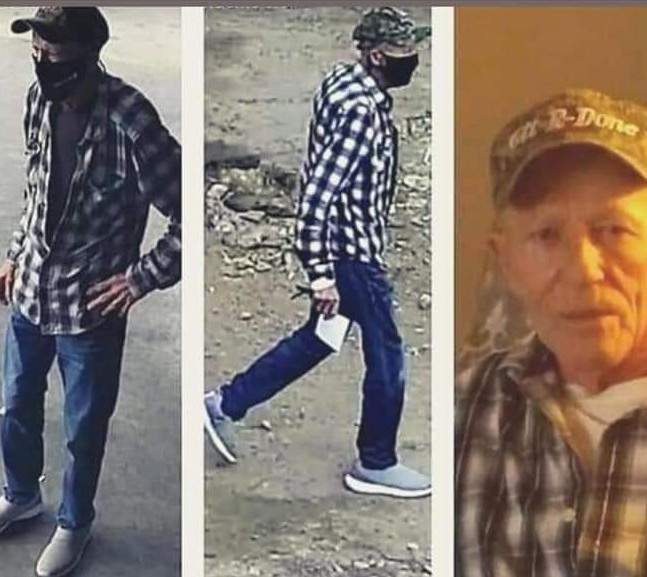 Paul Doughty was last seen wearing a camo baseball cap and blue and white plaid shirt.