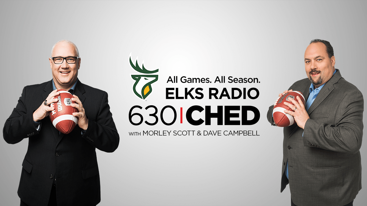 Edmonton Elks broadcast team Morley Scott and Dave Campbell