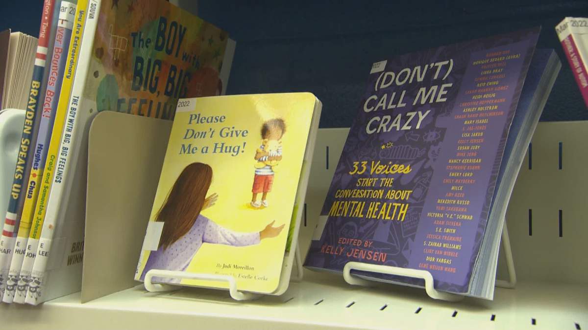 The adapted books collection at the Beaconsfield library. Wednesday, April 27,  2022.