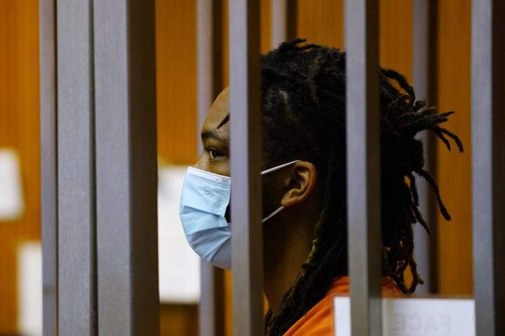 Dandrae Martin makes his first court appearance in Sacramento County Superior Court, in Sacramento, Calif., Tuesday, April 5, 2022.