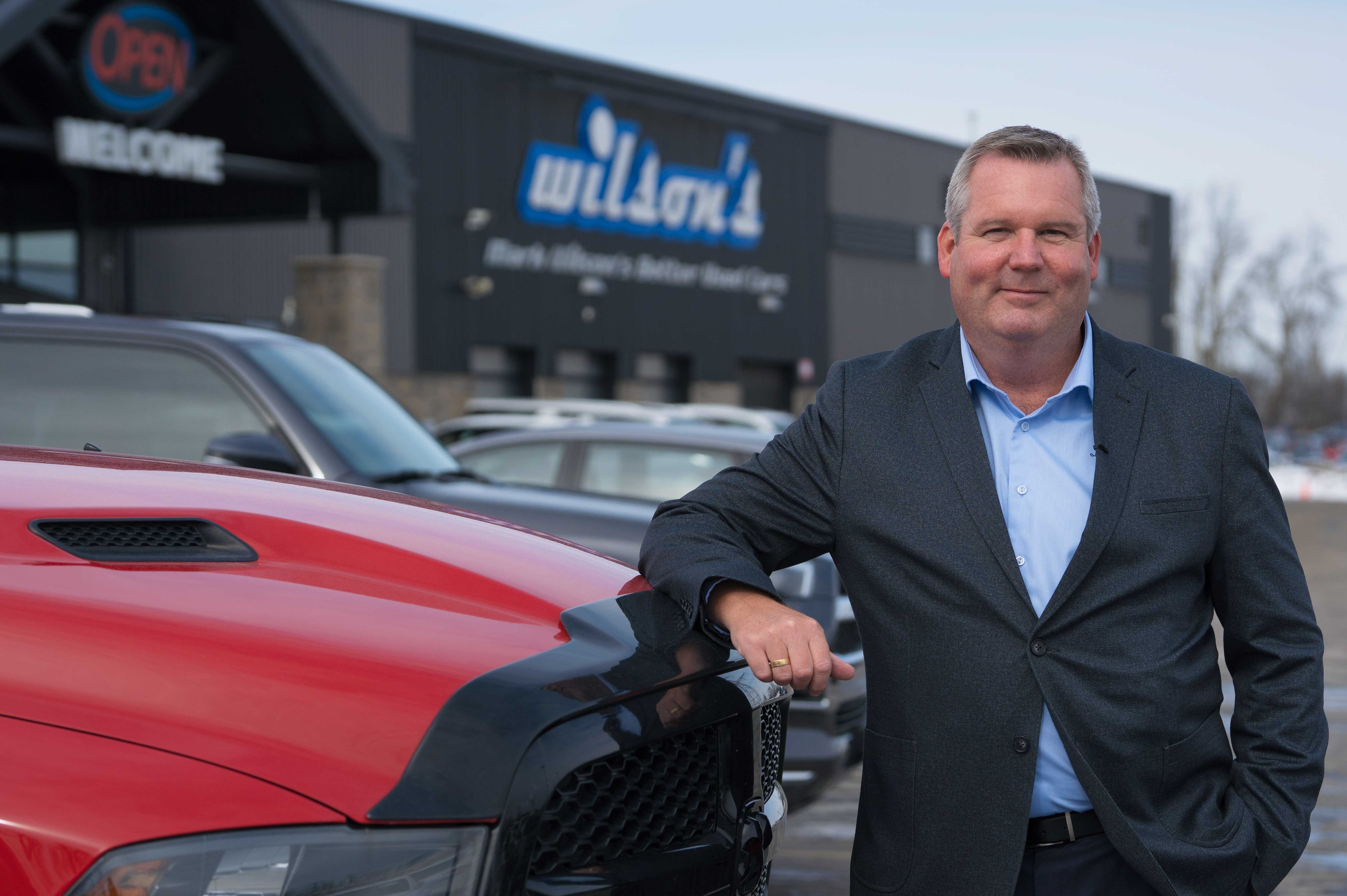 Mark McMullen in front of his Guelph, Ontario dealership
