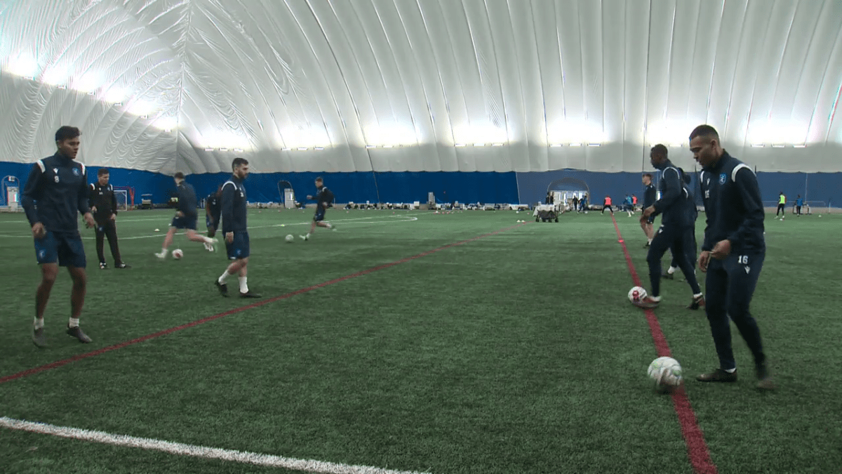 FC Edmonton practice Wednesday, April 13, 2022.