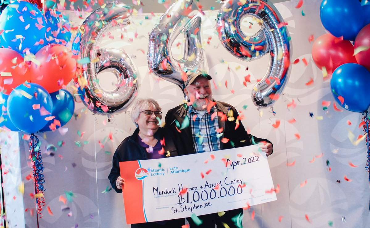 Murdock Harmon and Angel Casey of St. Stephen, N.B. won $1 million in Lotto 6/49.