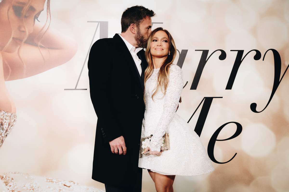 Ben Affleck and Jennifer Lopez attend the Los Angeles special screening of "Marry Me" on February 08, 2022 in Los Angeles, California.