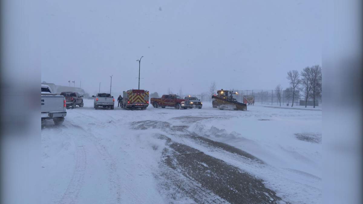 Members of the Morden Fire Department created a convoy to get healthcare workers to their shift at the hospital.