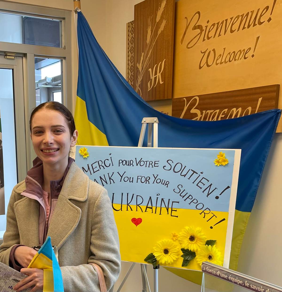 Louisa Boleyn, of Ukraine, after arriving in Montreal in April.