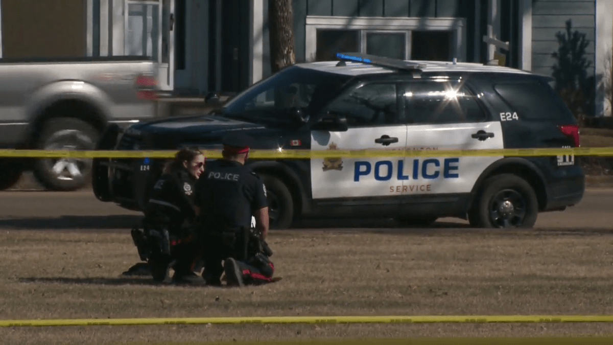 Edmonton Police investigating an assault by McNally High School in Edmonton on April 8, 2022.
