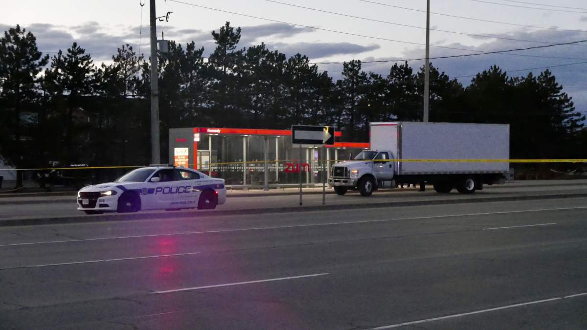 A photo from the scene in Brampton on April 21, 2022.