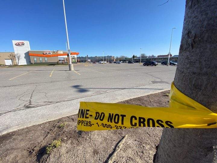 The parking lot where the alleged incident took place.