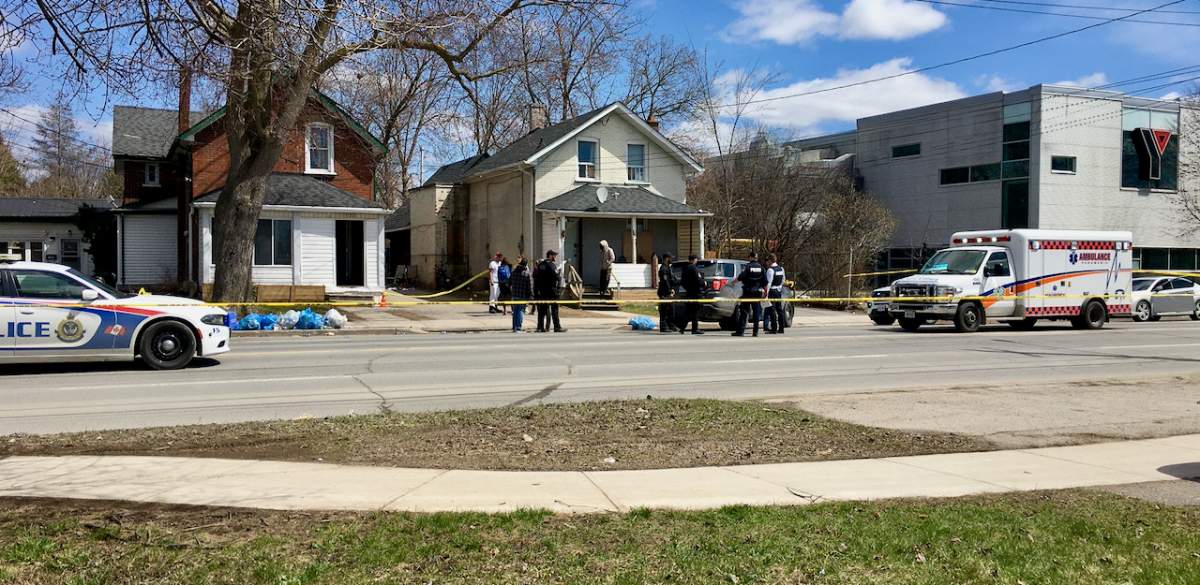 The scene at Park Street South.