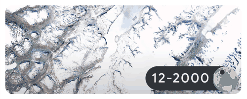 Glacier retreat in Greenland (Google).