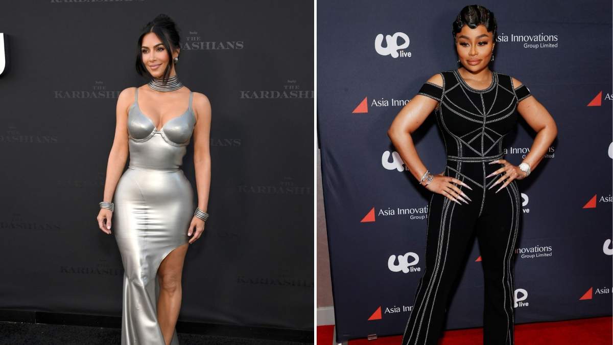Kim Kardashian (left) and Blac Chyna (right).