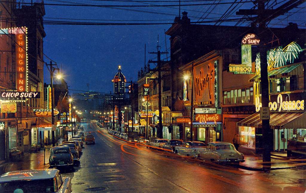 A photo of Vancouver's Chinatown circa 1955.