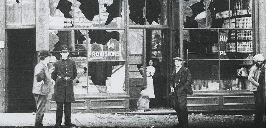 During the massive anti-Asian riot of 1907, protestors brandished posters with slogans that read "Keep Canada White" and "Stop of Yellow Peril."