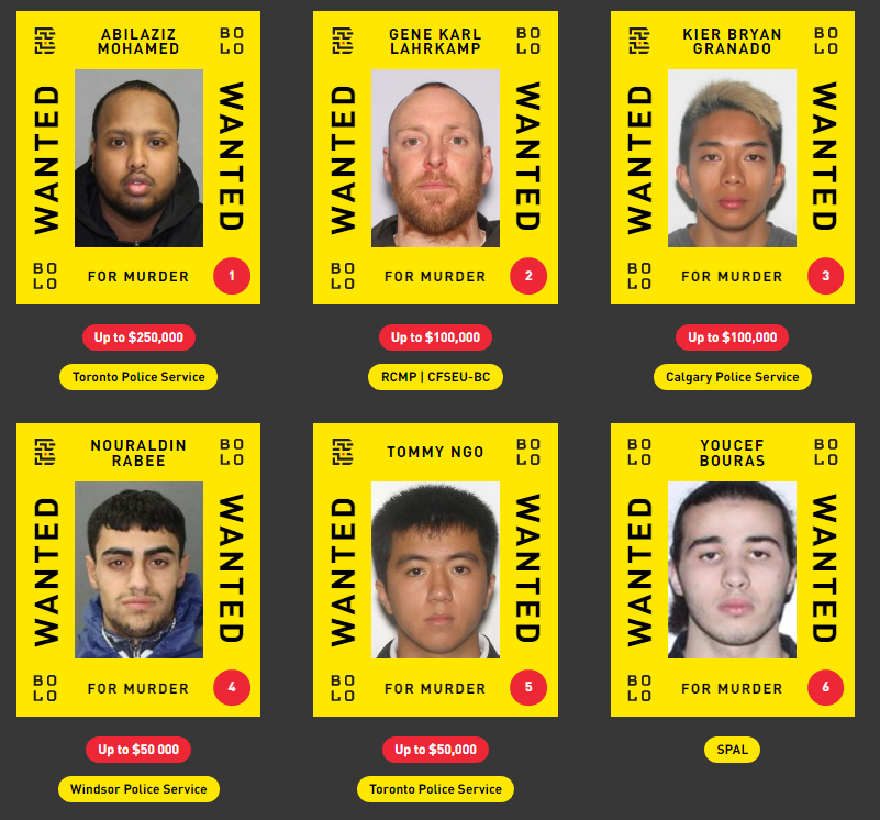 Bolo Program announces list of ‘Canada’s most wanted,’ including several sought by Toronto police - image