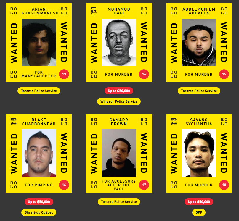 Bolo Program announces list of ‘Canada’s most wanted,’ including several sought by Toronto police - image