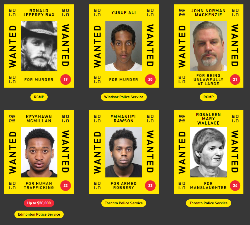 Bolo Program announces list of ‘Canada’s most wanted,’ including several sought by Toronto police - image