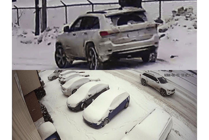 Laval police are looking for a white Jeep Grand Cherokee.