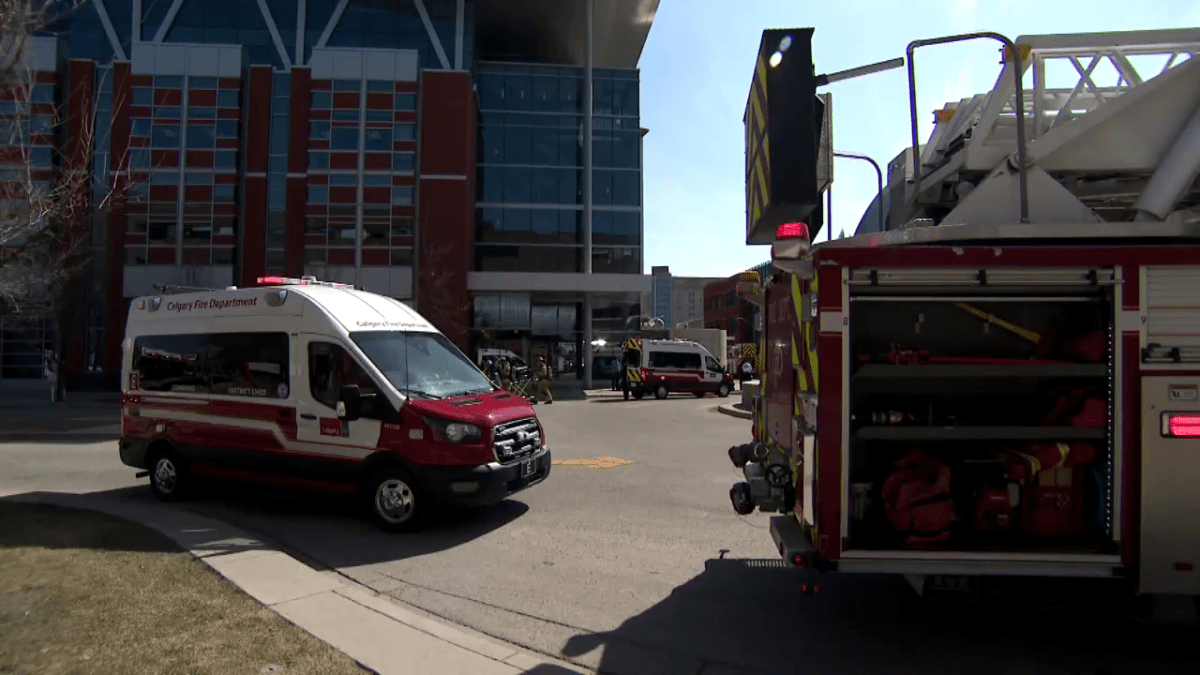 Calgary Fire Department responds to reports of heavy smoke on April 29, 2022.