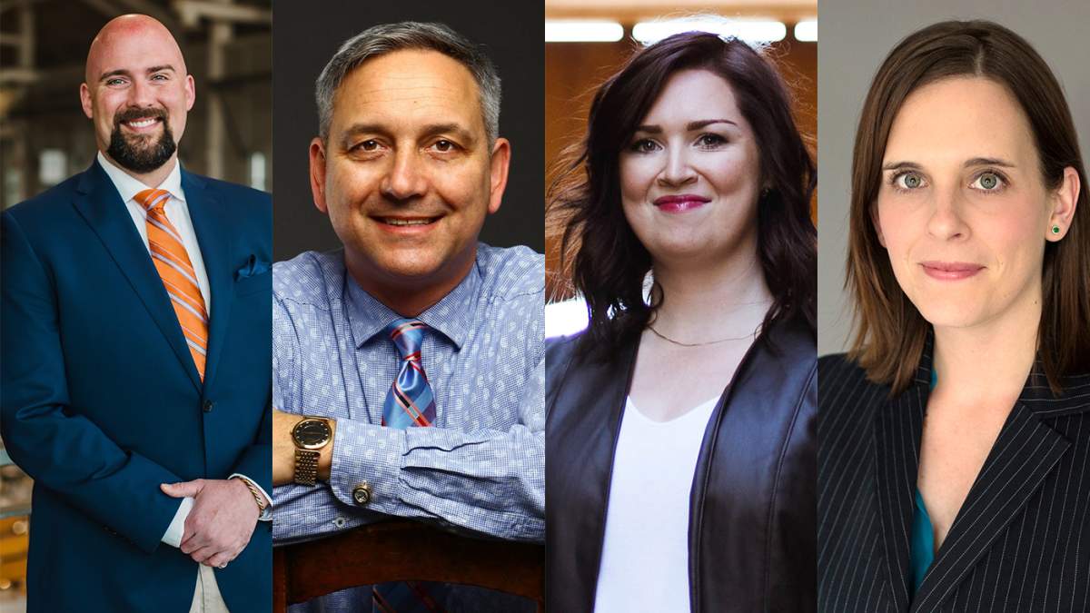 Terence Kernaghan (NDP), Jerry Pribil (PC), Kate Graham (Liberal), Carol Dyck (Green).