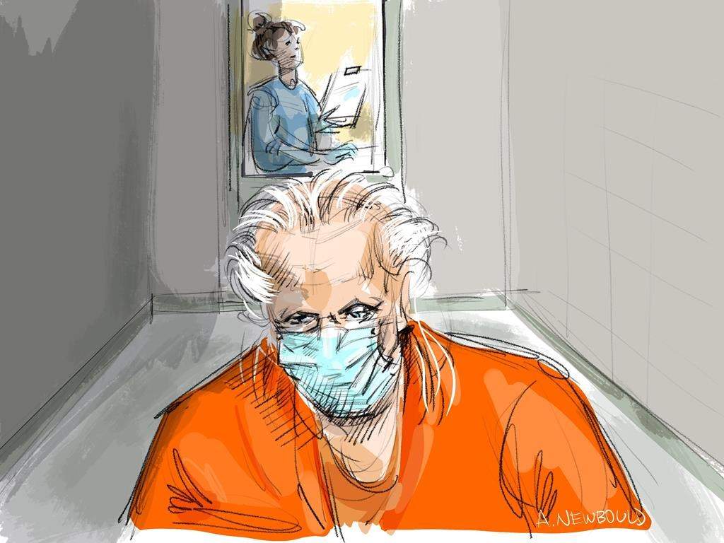 Canadian fashion mogul Peter Nygard is shown in this courtroom sketch in Toronto on Thursday, Jan. 6, 2022.
