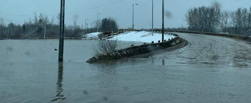 Flooding in Chateh, Alta., force the evacuations of residents May 9, 2022.