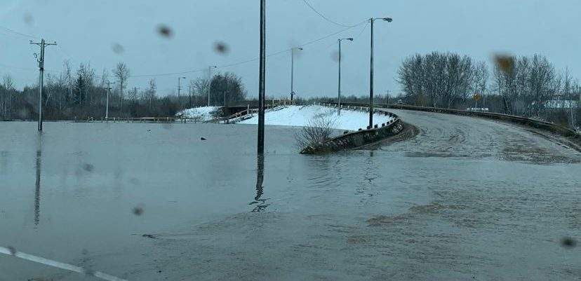 Flooding in Chateh, Alta., force the evacuations of residents May 9, 2022.