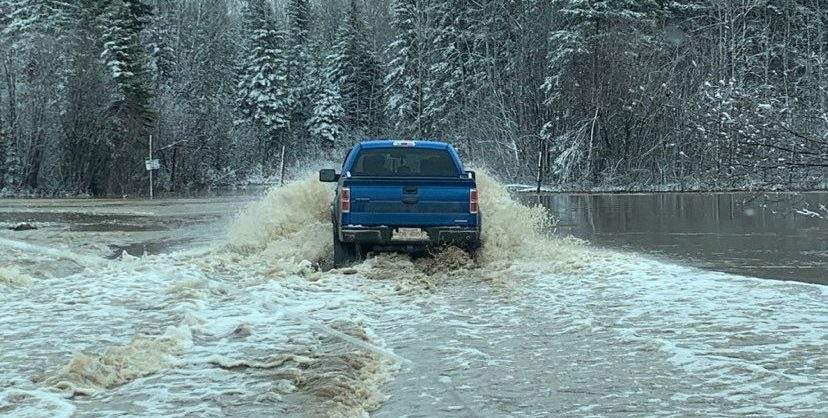 Flooding in Chateh, Alta., force the evacuations of residents May 9, 2022.