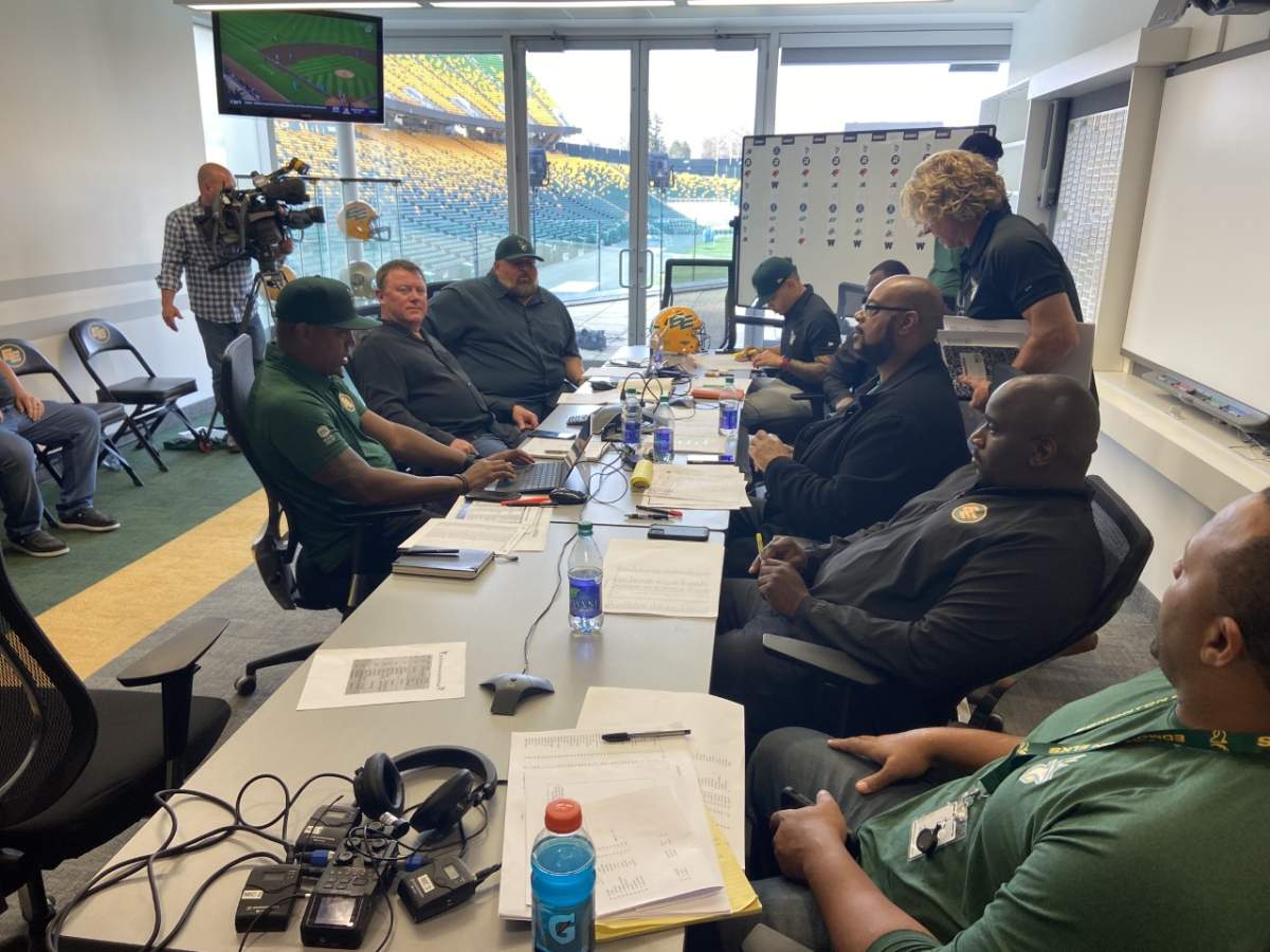 Edmonton Elks draft room