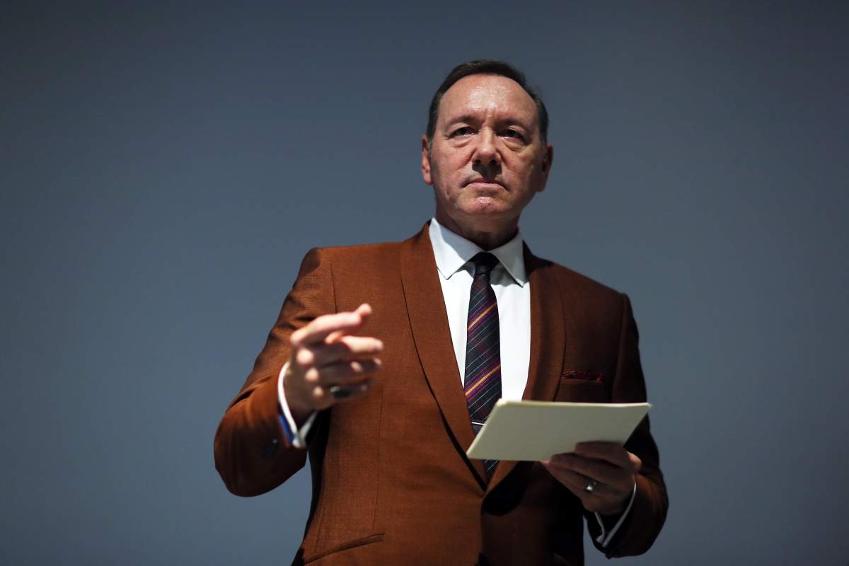 Actor Kevin Spacey attends the reading of the event "The Boxer - La nostalgia del poeta" (The Boxer - The nostalgia of the poet) at Palazzo Massimo alle Terme on August 02, 2019 in Rome, Italy.