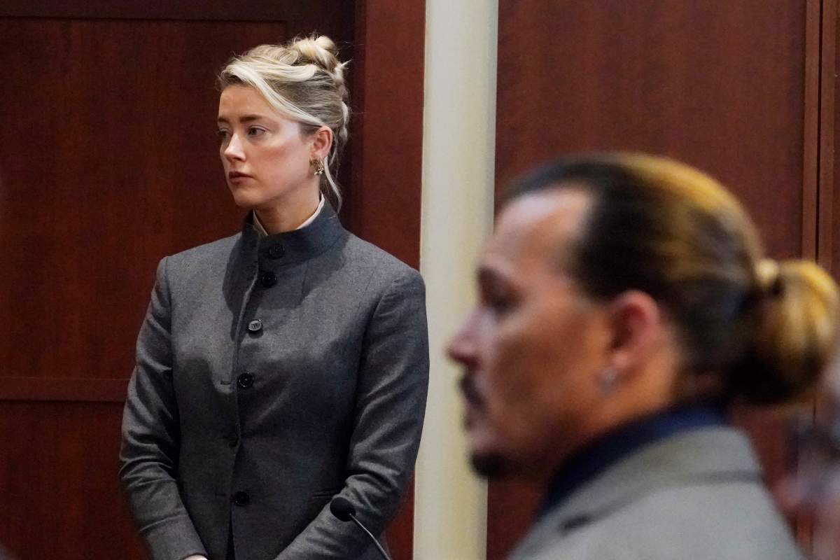 Actor Johnny Depp walks into the courtroom after a break at the Fairfax County Circuit Courthouse in Fairfax, Virginia, on May 16, 2022.