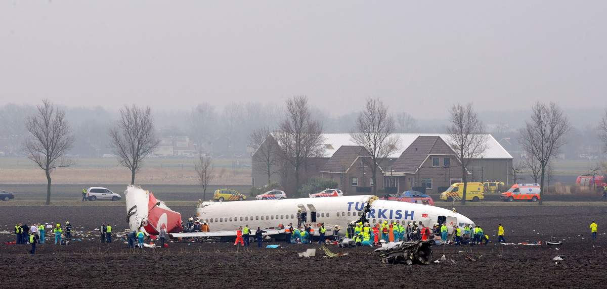 A photo of the Turkish Airlines flight that crashed in 2009.