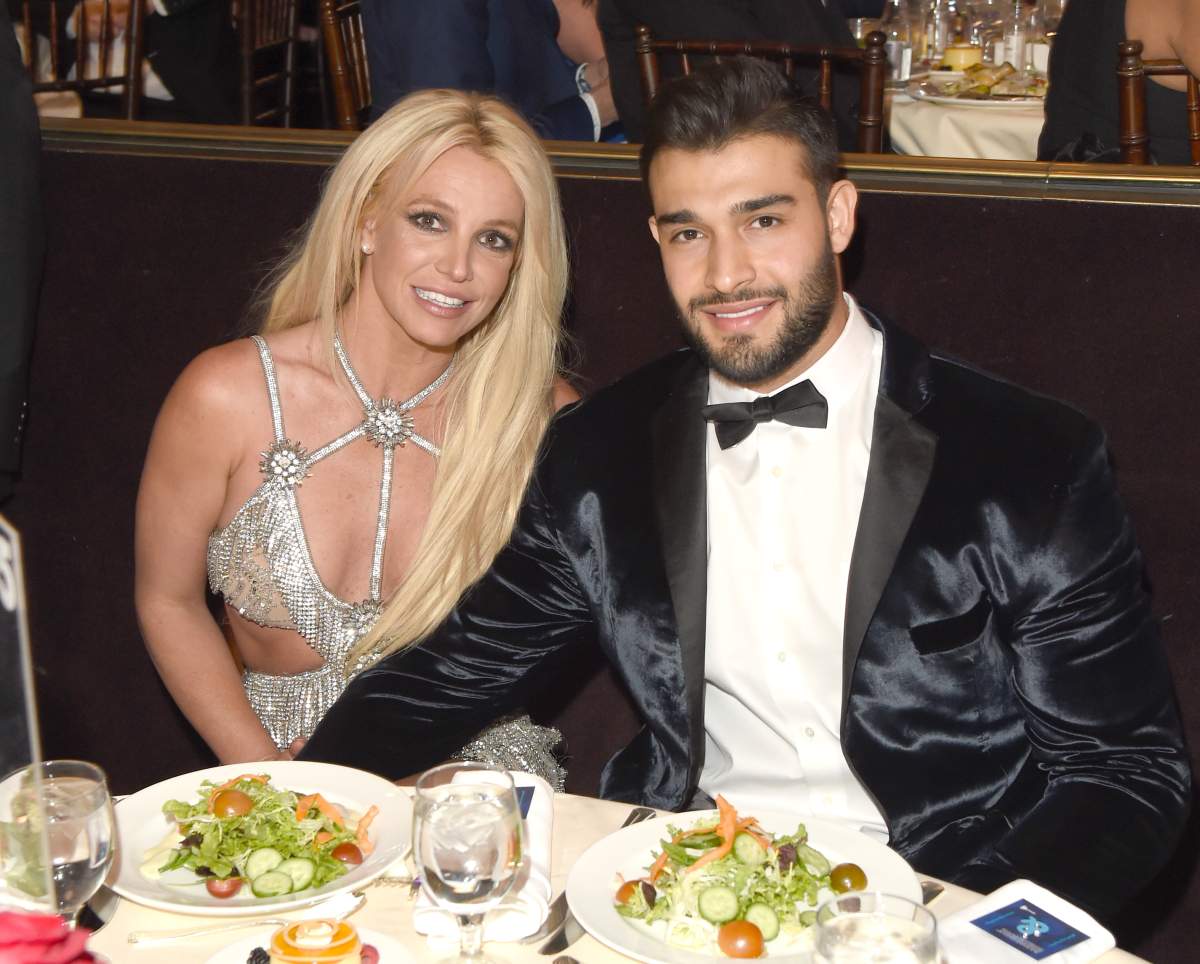 Honoree Britney Spears (L) and Sam Asghari attend the 29th Annual GLAAD Media Awards at The Beverly Hilton Hotel on April 12, 2018 in Beverly Hills, California.