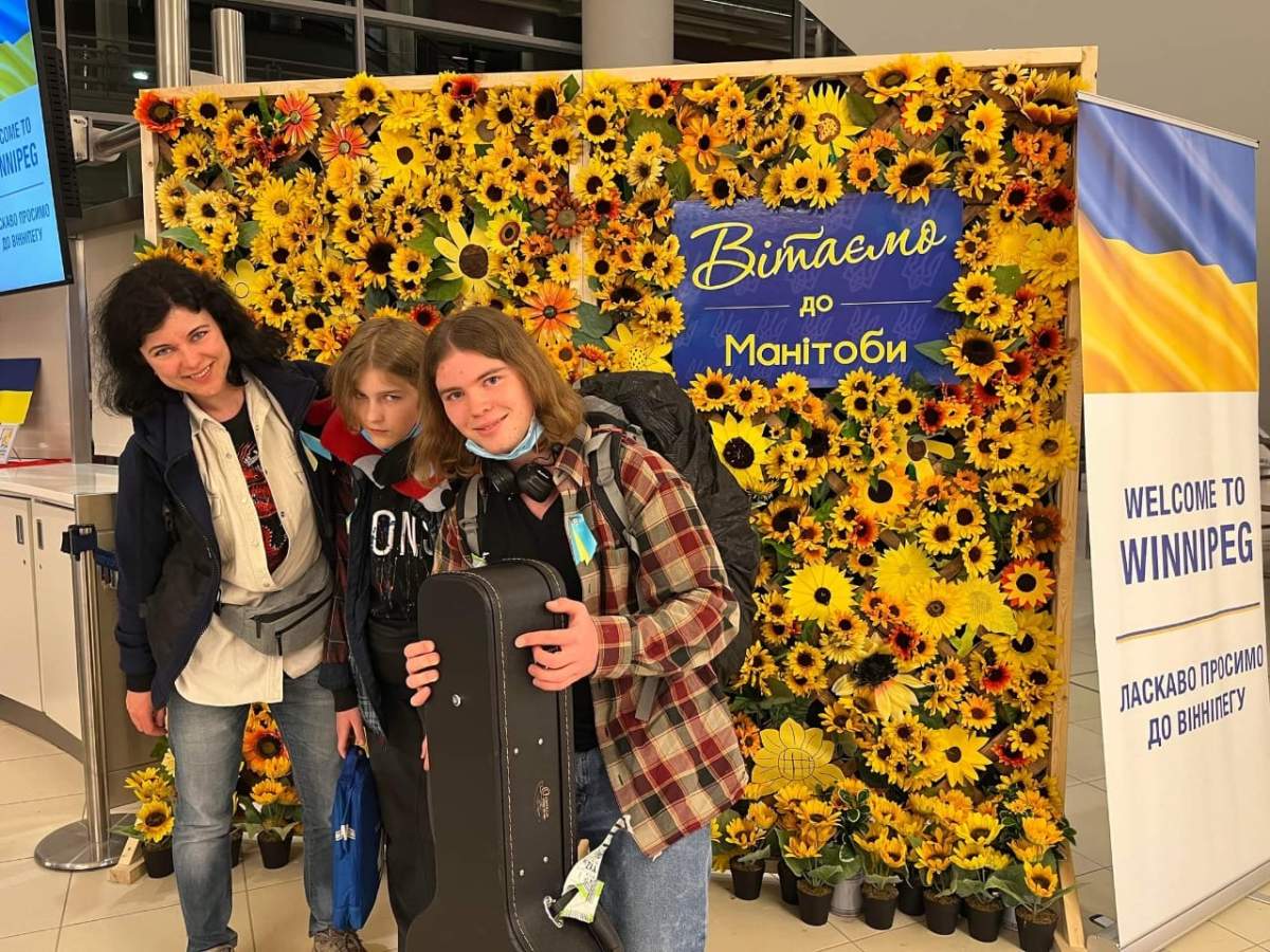 Ukrainian refugee arrives in Winnipeg, Manitoba