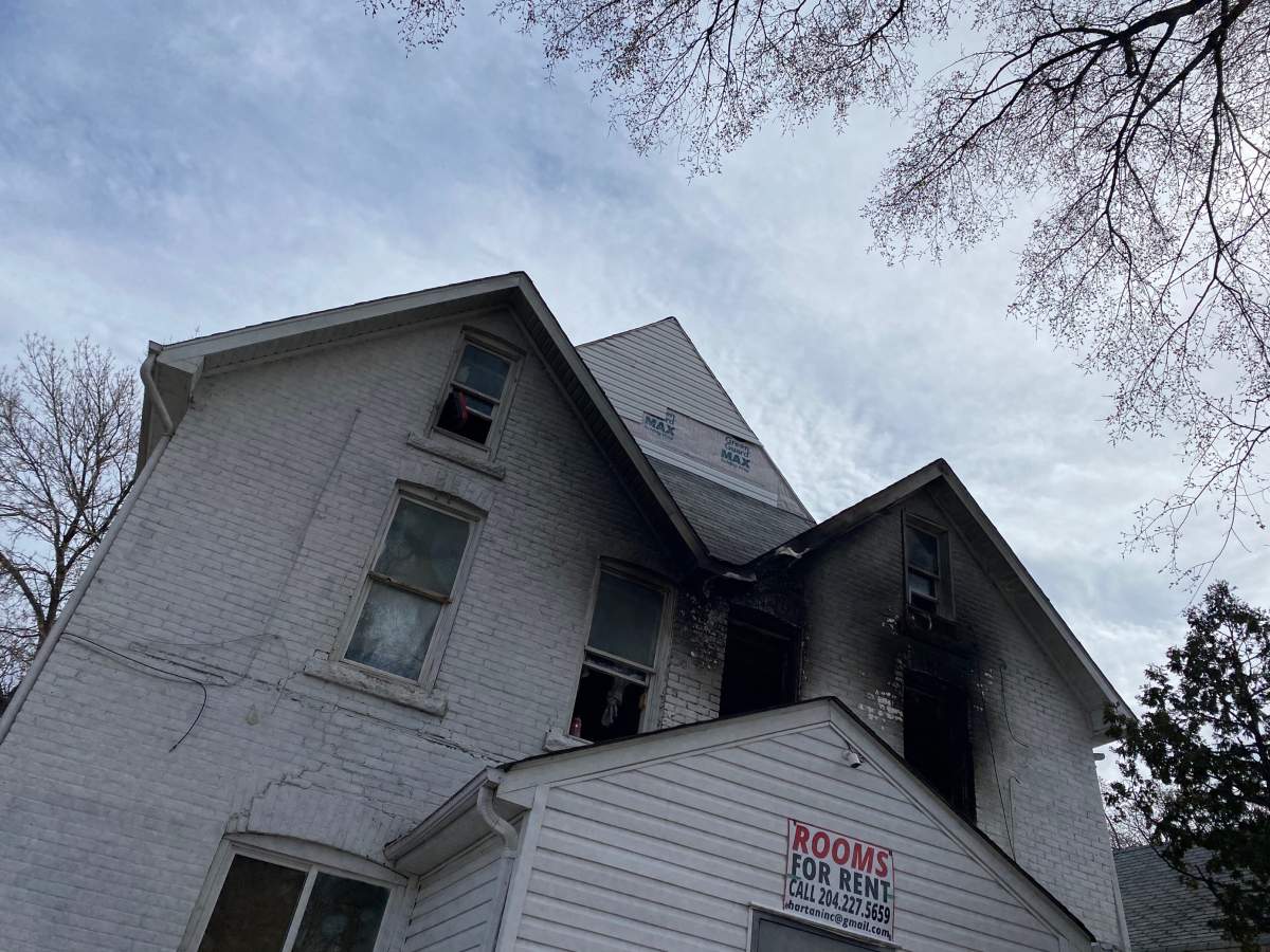 Fire damage on Euclid Ave. multi-family building.