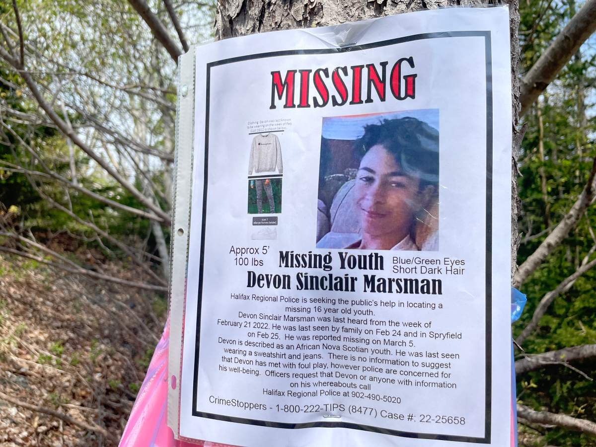 Friends and family have distributed flyers as they search for Devon Marsman, a Nova Scotia teenager who’s been missing since February.