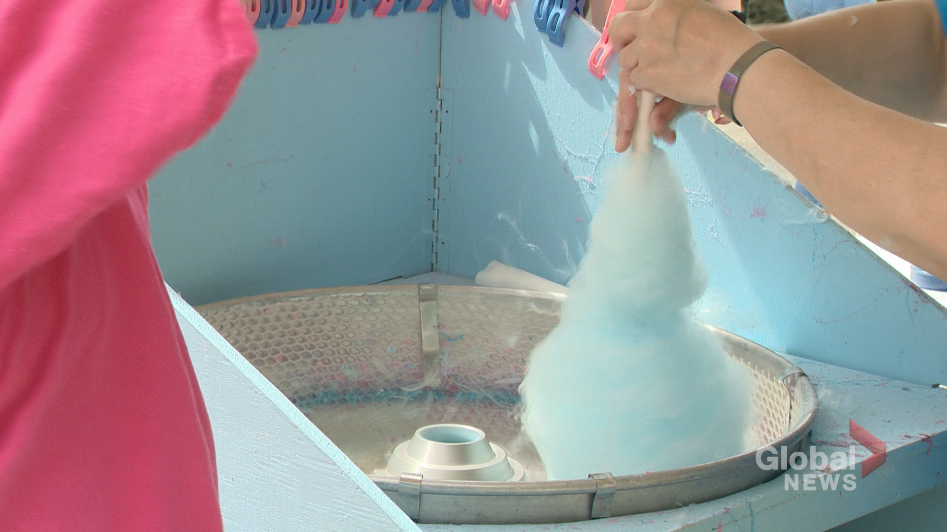 Cotton Canady gets whipped up at Cathedral Village Street Fair.