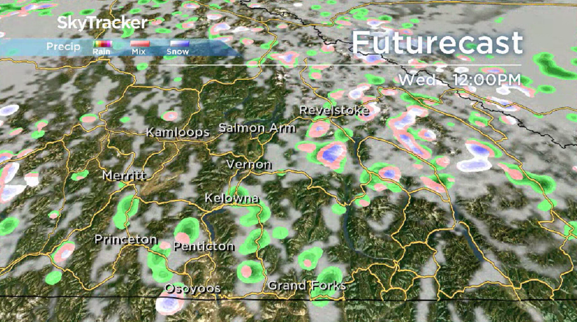 The chance of a few passing sprinkles returns on Wednesday.