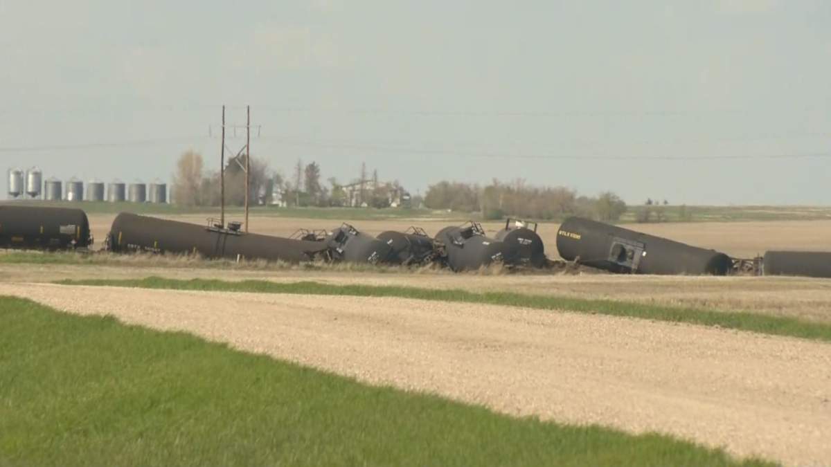 A train has derailed on the 2154 grid, roughly one kilometre north of Highway 364, RCMP say.