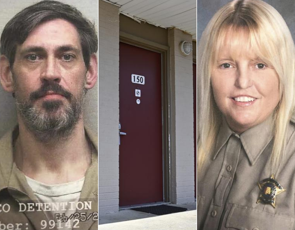 Casey White (left), Room 150 at Motel 41, and Vicky White (right).