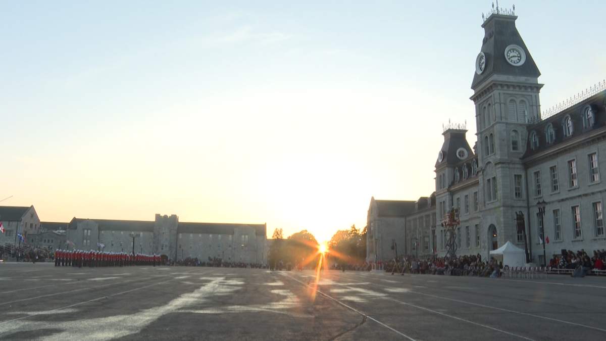 Sunset Ceremony dedicated to the four fallen cadets killed tragically last month.