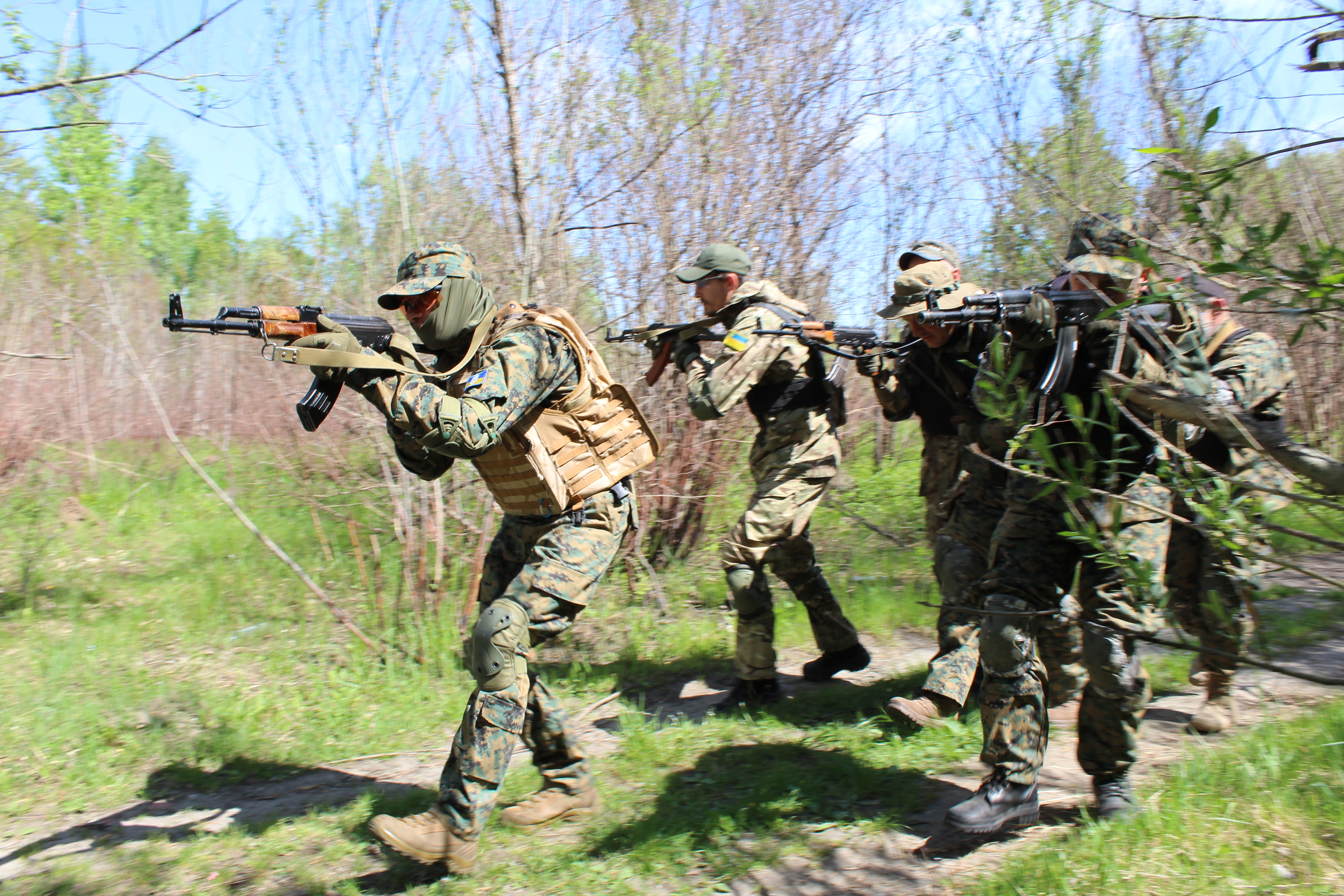 Wolverines provide military training to Ukrainians in west Ukraine, May 16, 2022.