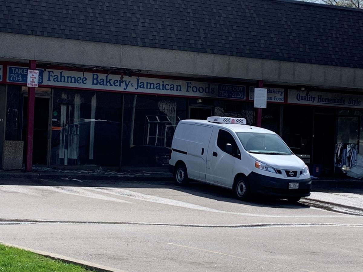 A photo of Fahmee Bakery following a fire on May 5, 2022.