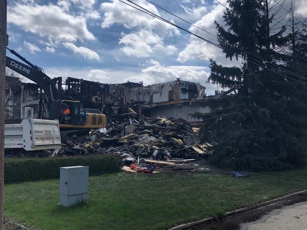 building on fire