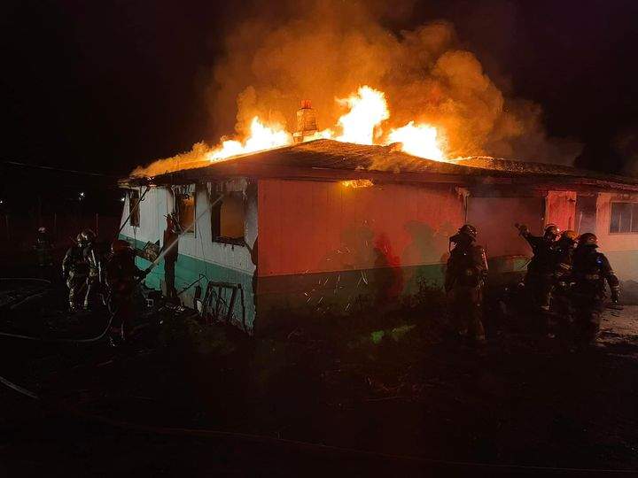 It was around 1:30 a.m. when a house fire on Highway 97 was called into the Oliver Fire Department. .